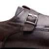 Ανδρικό παπούτσι κουστούμι δερμάτινο γκρι κούμπωμα μονκ Monte Napoleone