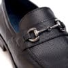 Ανδρικό παπούτσι κουστούμι δερμάτινο μαύρο μοκασίνι αγγράφα Raymont