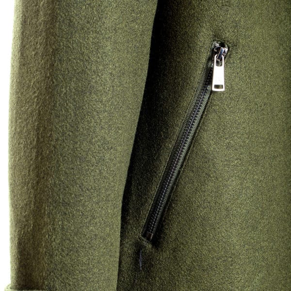 Ανδρικό ημίπαλτο Gianni Lupo χρώμα κυπαρισσί με κουκούλα