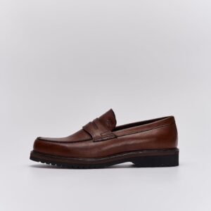 Aνδρικό δερμάτινο loafer καφέ Βοss shoes