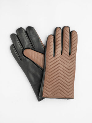 Aνδρικά Δερμάτινα Γάντια Μαύρο Καφέ Beneto Maretti