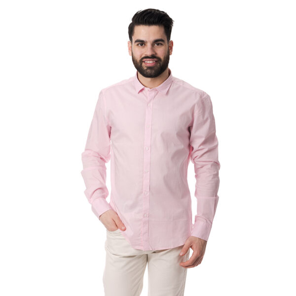 Ανδρικό πουκάμισο ροζ Gianni Lupo
