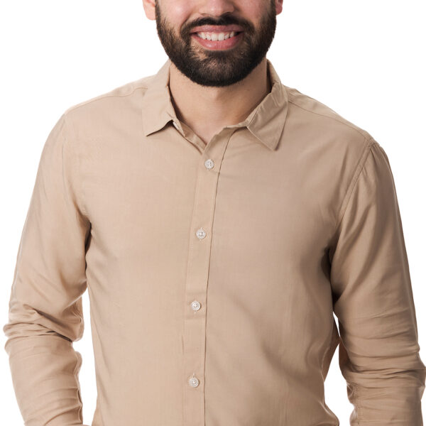 Ανδρικό πουκάμισο μπεζ Gianni Lupo