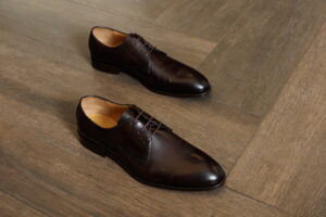 Ανδρικά δερμάτινα καφέ παπούτσια δετά Tailor Italian Wear