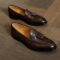 Ανδρικά δερμάτινα καφέ παπούτσια δετά Tailor Italian Wear