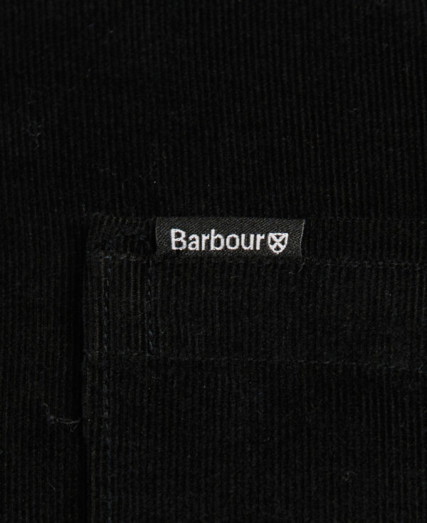Aνδρικό Πουκάμισο Μαύρο Κοτλέ Barbour