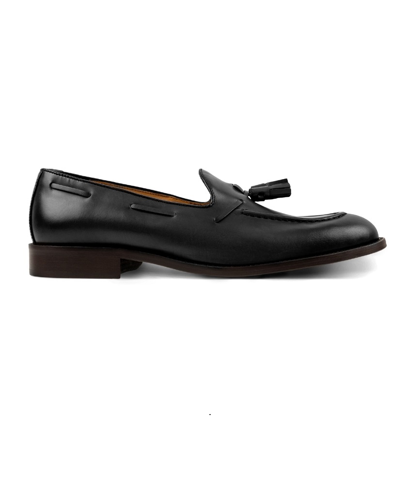Ανδρικά Δερμάτινα Loafers Μαύρα Tailor Italian Wear