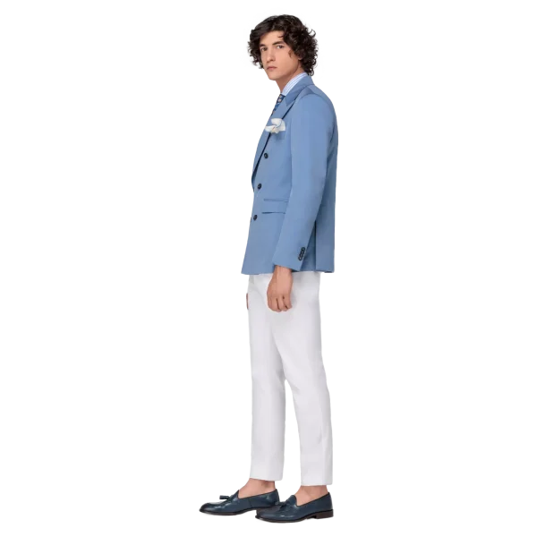 Aνδρικό Σταυρωτό Σακάκι Γαλάζιο Tailor Italian Wear