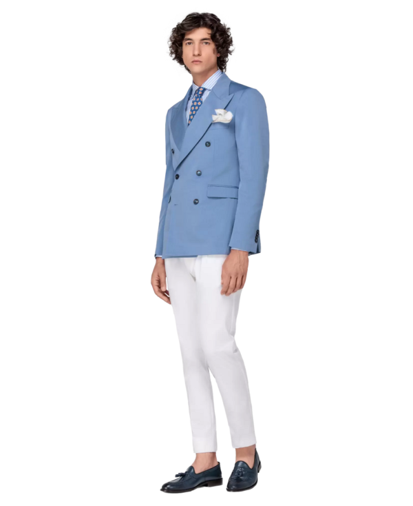 Aνδρικό Σταυρωτό Σακάκι Γαλάζιο Tailor Italian Wear