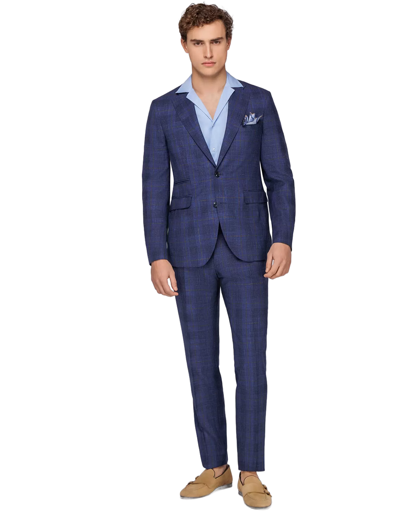 Ανδρικό Κοστούμι Μπλε Καρό Tailor Italian Wear
