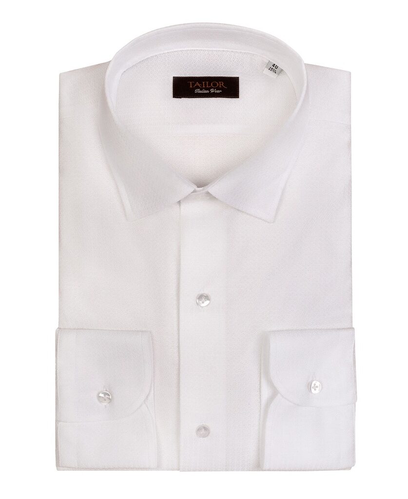 Ανδρικό Λευκό Πλεκτό Πουκάμισο Tailor Italian Wear