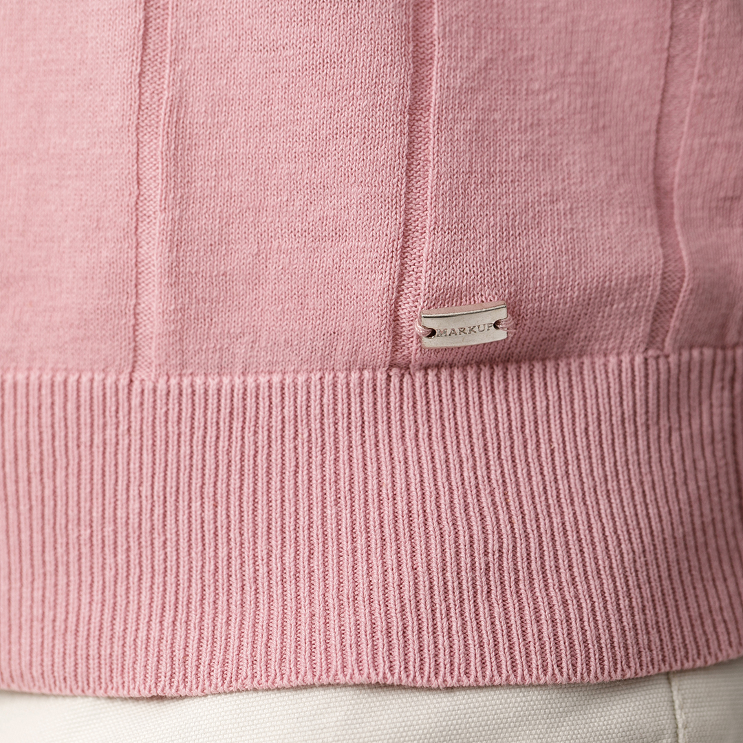 Ανδρικό Πλεκτό T-Shirt Ροζ Markup