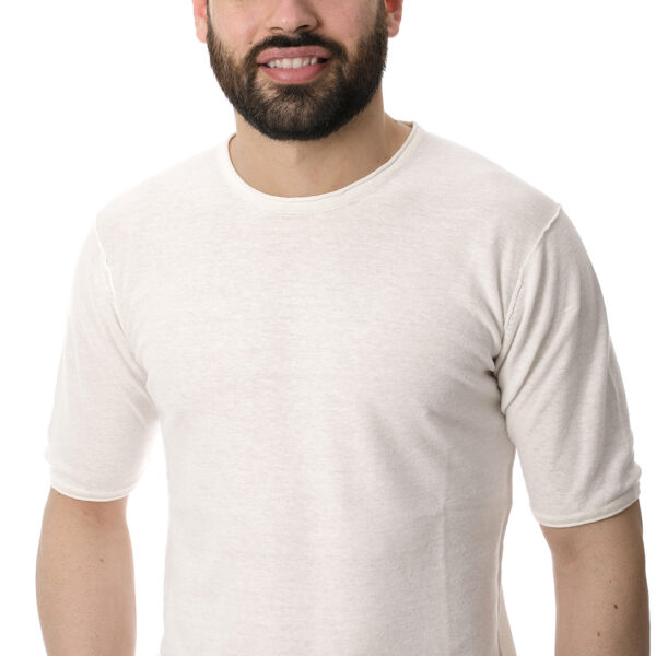 Ανδρικό Πλεκτό T-Shirt Κρεμ Markup