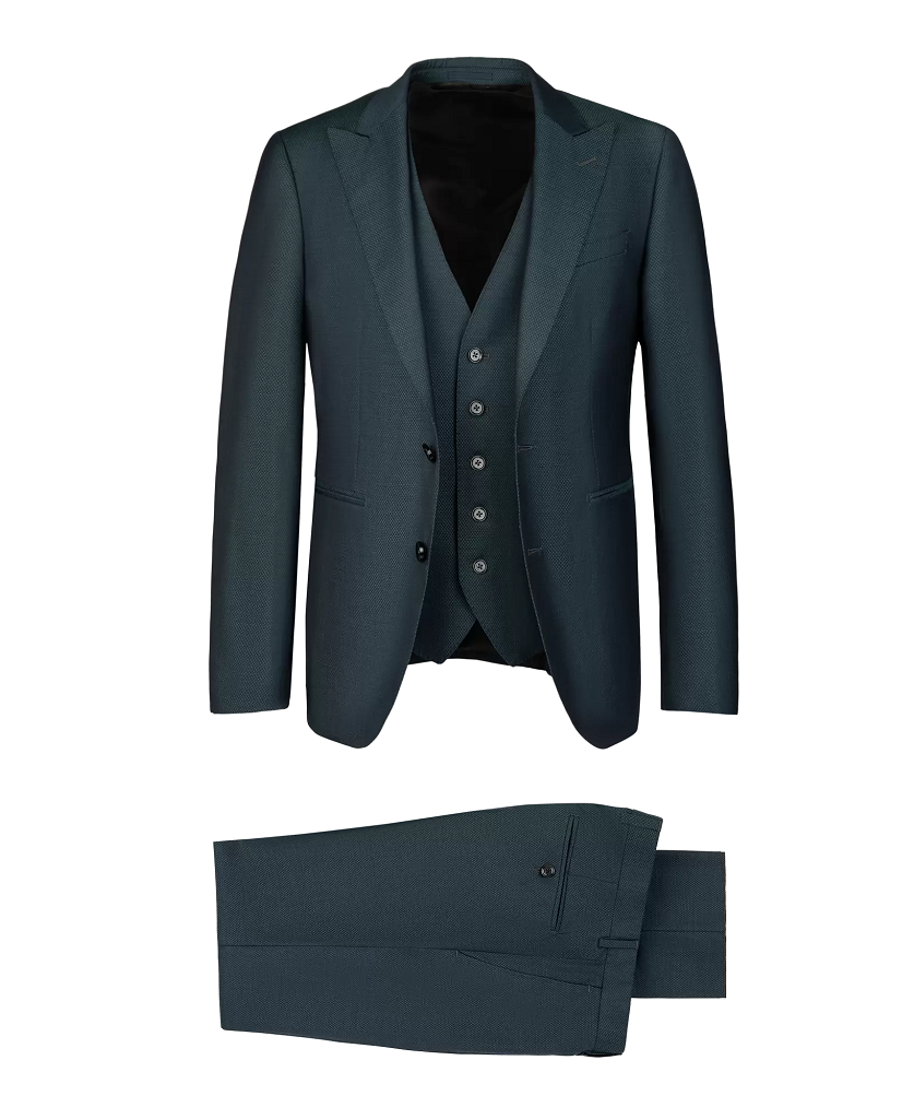 Ανδρικό Κοστούμι Με Γιλέκο Πράσινο Tailor Italian Wear