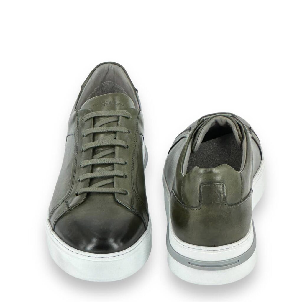 Aνδρικά Δερμάτινα Olive Green Sneakers Monte Napoleone