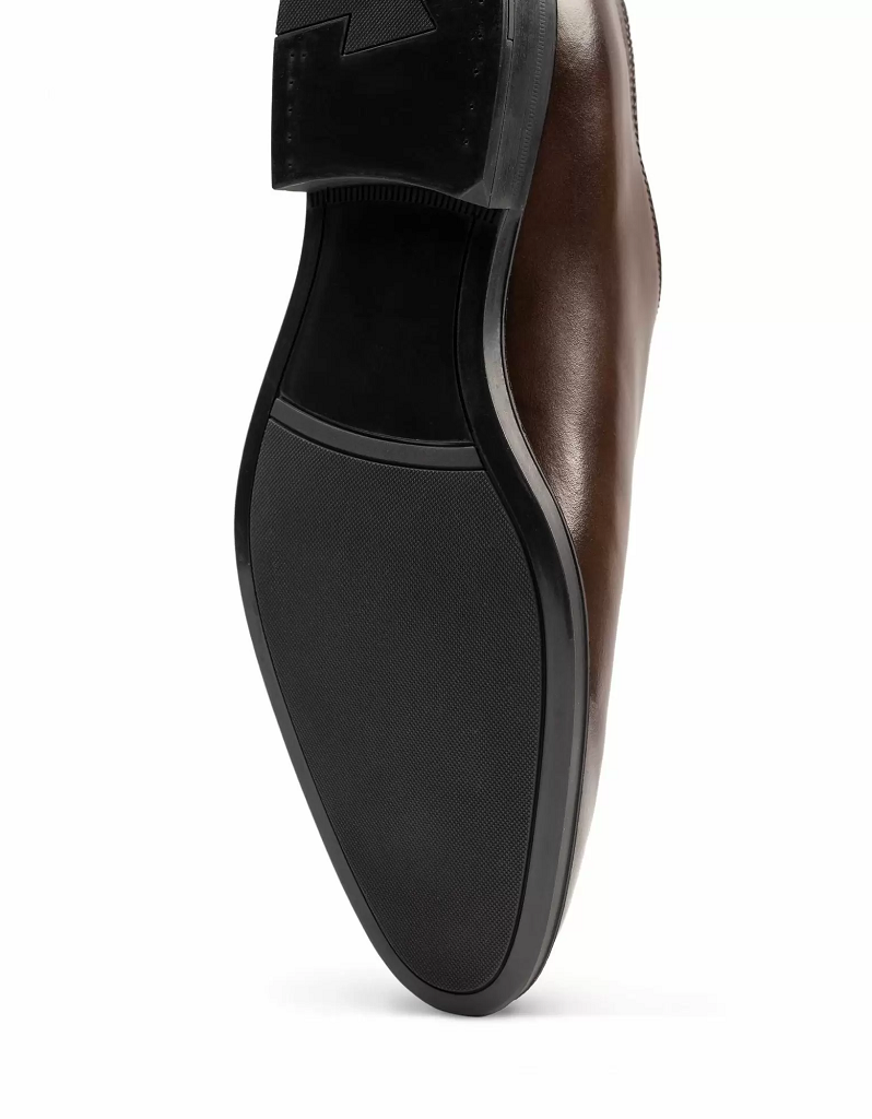 Aνδρικά Δερμάτινα Παπούτσια Oxford Wholecut Κάφε Tailor Italian Wear