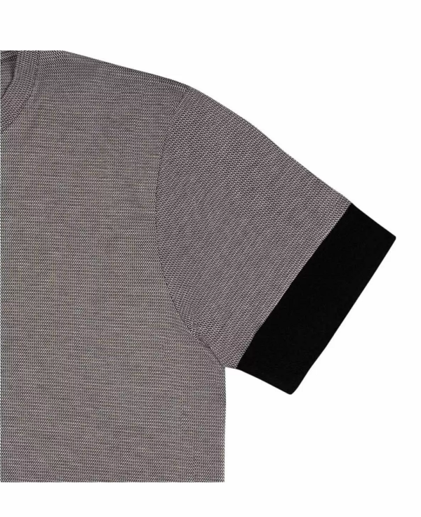 Ανδρικό T-Shirt Γκρι Με Μαύρες Λεπτομέρειες Tailor Italian Wear