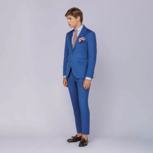 Ανδρικό Κοστούμι Μάλλινο Solaro Μπλε Tailor Italian Wear