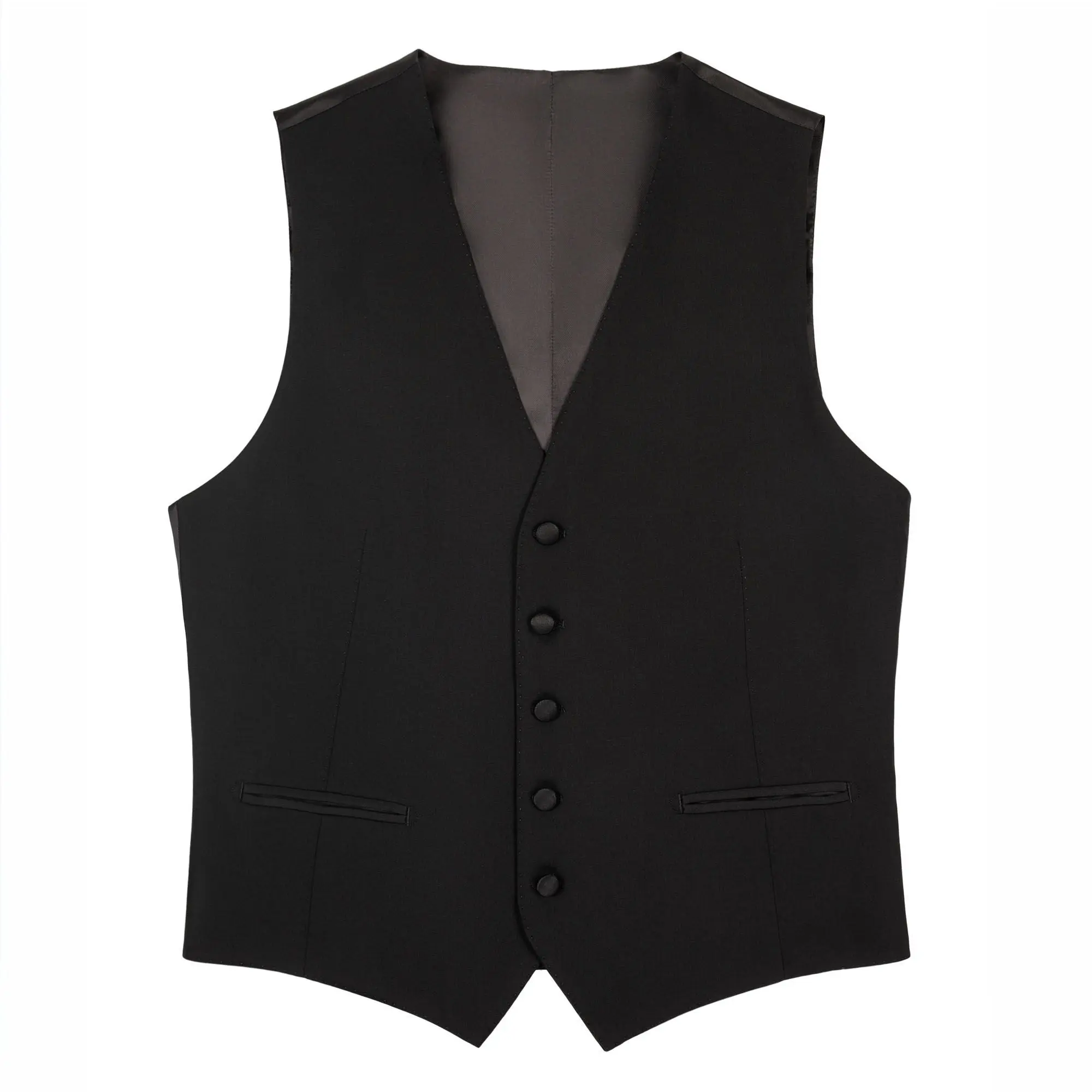 Ανδρικό Κοστούμι Σμόκιν Με Γιλέκο Crepe Μαύρο Tailor Italian Wear