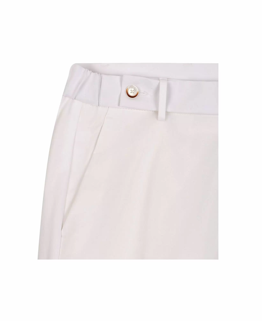 Ανδρικό Παντελόνι Chino Με Ελαστική Μέση Λευκό Tailor Italian Wear