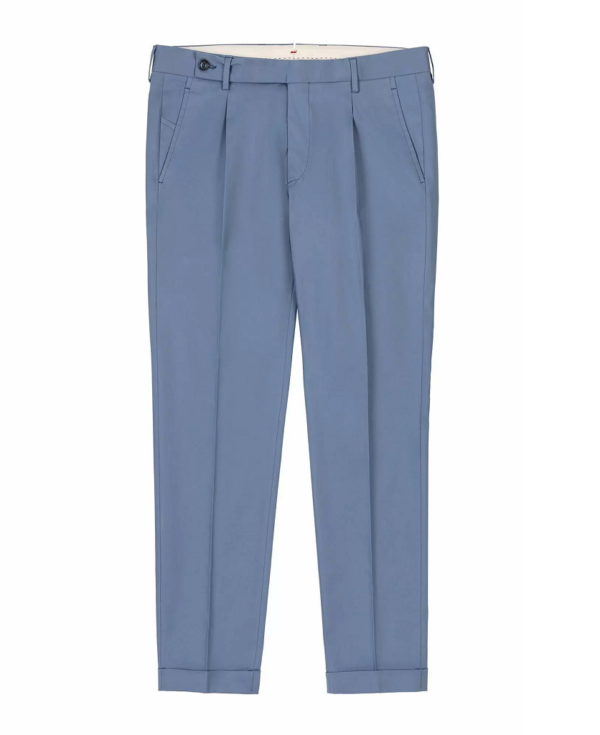 Ανδρικό Παντελόνι Με Πιέτες Γαλάζιο Tailor Italian Wear