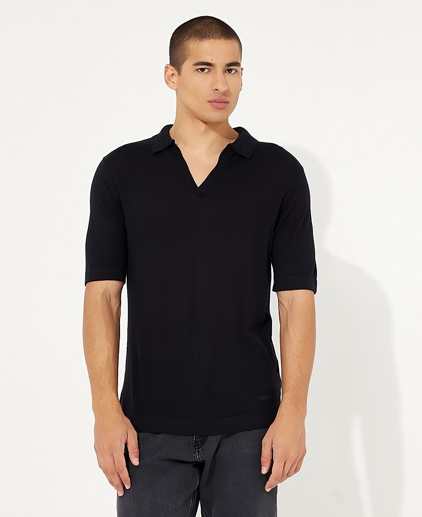 Ανδρική Μπλούζα Polo Μαύρη Calvin Klein
