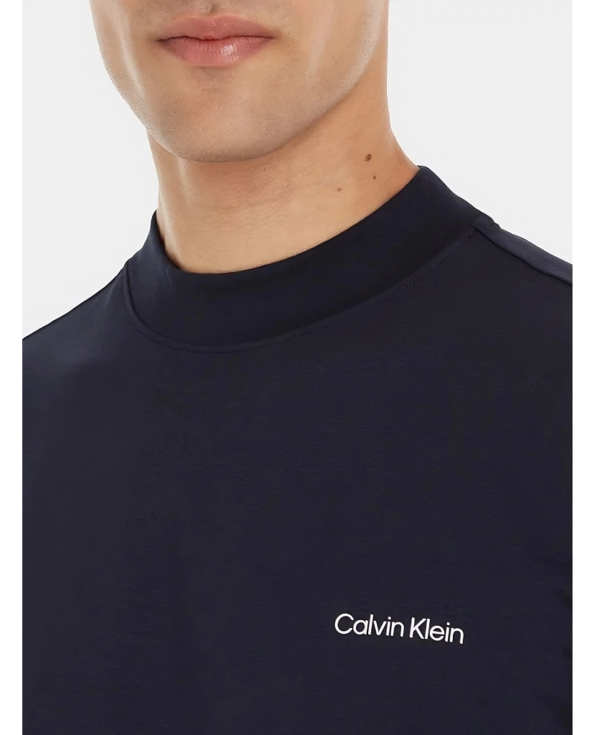 Ανδρική Μπλούζα Mock Μπλε Calvin Klein